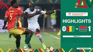 Guinea 🆚 Gambia Highlights  TotalEnergiesAFCON2021 Round Of 16 [upl. by Haididej]