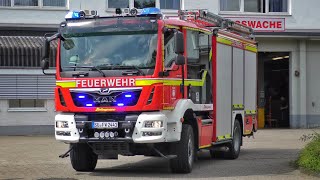 Feuerwehr Troisdorf Neues HLF amp neue DLK  Einsatzfahrten Hauptamtliche Wache [upl. by Nezah]