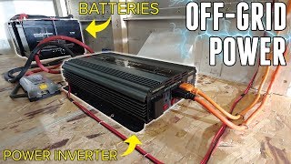 Adventure Bus Gets an OffGrid Electrical System Deep Cycle Batteries 3000W Power Inverter [upl. by Hulbert]