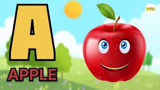 A for apple  अ से अनार  abcd  phonics song  a for apple b for ball c for cat  190  kids [upl. by Kolivas]