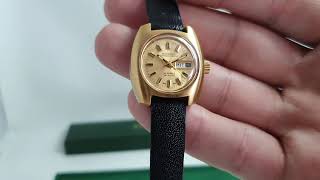 c1971 Mirexal SuperAutomatic Ladies NOS Swiss vintage watch with box [upl. by Luthanen28]