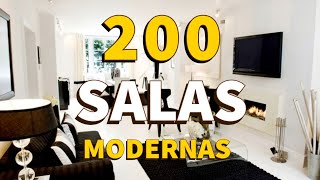 200 SALAS MODERNAS CON IDEAS GENIALES DE DECORACION DE INTERIORES  COLORES MUEBLES Y LUCES LED [upl. by Autrey404]