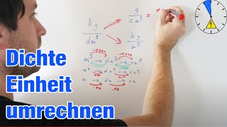 Einheit Dichte gm3 kgdm3 umrechnen Trick [upl. by Alhsa941]