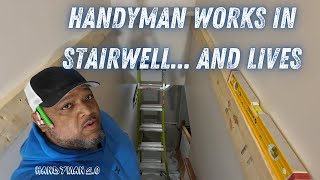 How To Work In A High Stairwell And Survive  Handyman Jobs [upl. by Kesia]