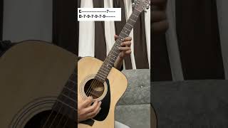 Very Easy Guitar Lesson 🎸 Guess Song Name कोई भी बजा लेगा 🤑 Beginners Guitar Song Tabs by Fuxino [upl. by Enimzzaj]