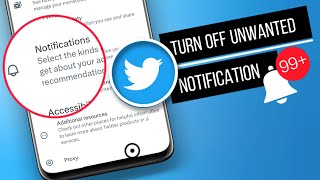 How to Turn off Recommended Notification on Twitter Account  Stop Unwanted Notification On Twitter [upl. by Edith250]