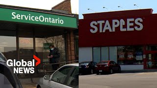 6 Service Ontario centres move into Staples retail stores [upl. by Adlee]