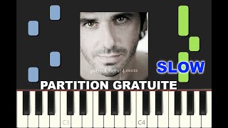 SLOW Piano Tutorial quot4 MOTS SUR UN PIANOquot Goldman Fiori avec partition gratuite pdf [upl. by Teragram727]