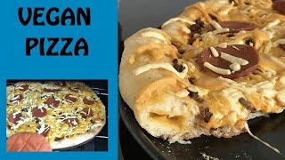 Vegan Pizza Recipe  Cheez Stuffed Crust  Vid86 [upl. by Calesta]