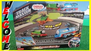 Welcome Streamlined Thomas Race Stripe Percy and the Railway Race Set from Trackmaster [upl. by Shiekh]