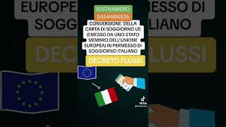 Conversione da carta di soggiorno Unione Europea a permesso di soggiorno italiano [upl. by Lynd152]