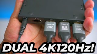 120Hz 4K HDMI 21 Switcher With Dual Monitor Outputs [upl. by Karney729]