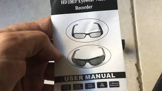 Hd 1080 p Eyewear video recorder unbiased unsponsored tutorial on how to use basic functions part 1 [upl. by Dorkas421]