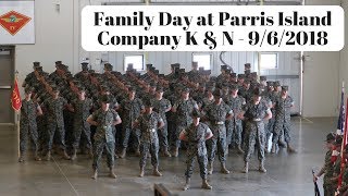 MCRD Parris Island Family Day  Kilo amp November Companies  962018 [upl. by Vogele]