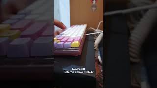 Ciy novice 68 pink barebone with gateron yellow ks3x47 asmr mechanicalkeyboard thocky soundtest [upl. by Sigler]