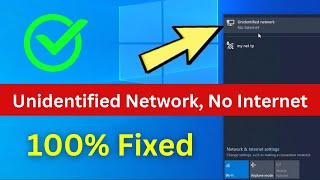 Fix Unidentified Network No Internet Windows 10 Laptop PC  UNIDENTIFIED NETWORK No Internet Access [upl. by Udele863]