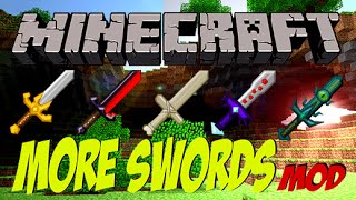 Minecraft 1122  More Swords Mod [upl. by Isiad]