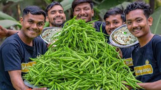 GUVAR  Guvar Nu Shaak  Bajara Na Rotla  Kathiyawadi Recipe  Village Rasoi [upl. by Ardnasella685]