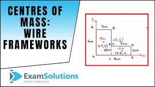 Centres of Mass  Wire Frameworks  ExamSolutions [upl. by Rez]