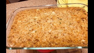 SOUTHERN CORNBREAD DRESSING  HOMEMADE  MEATLESS QUICK amp EASY FOR THE HOLIDAYS [upl. by Netsriik]