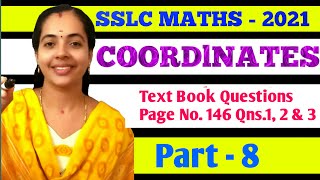 TEXT BOOK QUESTIONSPAGE 146QNS12 amp 3PART 8SSLC MATHS CHAPTER 6COORDINATESMATHS 10TH STATE [upl. by Ainesell]