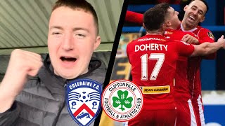 COLERAINE VS CLIFTONVILLE REDS GET HUGE AWAY WIN MATCHDAY VLOG 14 [upl. by Hennessy]