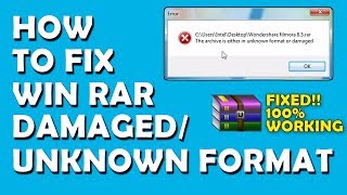 How to fix WinRAR corrupt files  Unknown format or damaged  All About Tech [upl. by Adriene]