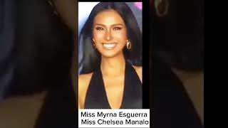 Miss Mryna Esguerras idol  The Iconic Miss Catriona Gray and Miss Chelsea Manalo idolized [upl. by Newmann]