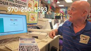 Bernina Jeff DIME event and OESD download center how to get embroidery designs [upl. by Annaeel]