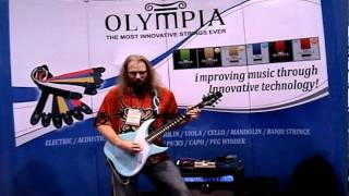 Olympia Strings at NAMM 2012  with guitarist Lance ReeganDiehl [upl. by Nal]