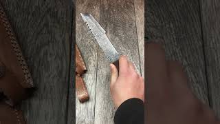 Damascus Steel Custom Handmade Hunting Tracker knife [upl. by Airat]