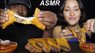 ASMR CHEESY BIRRA TACOS AND ELOTES IN A CUP MUKBANG NO TALKING TCASMR [upl. by Lednik]