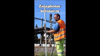 Zaunpfosten betonieren [upl. by Ahsatal]