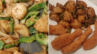 Roast Potatoes Peppers amp Onions With Chicken Strips [upl. by Desta]