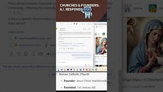 Top Churches and Founders AI Responds churchhistory [upl. by Hoashis638]