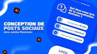 Créer des Posts Sociaux Impactants avec Adobe Illustrator [upl. by Etterrag]