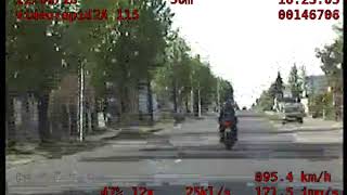 Koło Motocyklem pędził w terenie zabudowanym 103 kmh [upl. by Einahteb702]