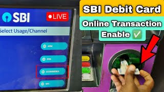 How to Activate SBI Debit for Online Transaction  Enable ecommerce online transaction on SBI Card [upl. by Ailic]