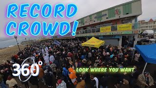 Seaside Heights Polar Bear Plunge 2024 with 360 degree views 1 of 2 [upl. by Nonnaihr319]