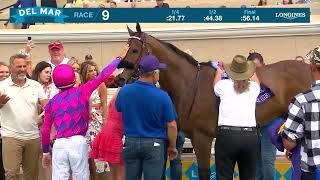 Motorious GB wins the Green Flash Handicap GIII race 9 at Del Mar 83124 [upl. by Eseerahs]