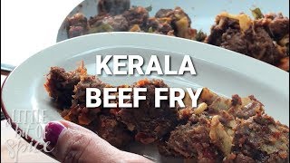 Beef Fry – Kerala style Beef Ularthiyathu with Thenga Kothu [upl. by Amesari]