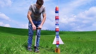 Building Powerful Dual Thrust Water Rocket with Parachute [upl. by Bradwell91]