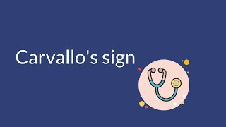 carvallos sign  Clinical Sign  Differentiation tricuspid and mitral regurgitation  medCampus [upl. by Nus799]