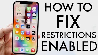 How To FIX Restrictions Enabled On iPhone 2024 [upl. by Eelrebmik]