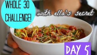 Whole 30 Day 5 Autumn Comfort Zoodles Recipe [upl. by Drobman]