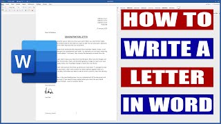 How to write a letter in Word  Microsoft Word Tutorial [upl. by Anaujat]