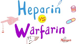 Heparin vs Warfarin  Anticoagulants  Blood thinners  Hematology  Pharmacology [upl. by Ayikin944]