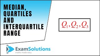 Median Quartiles and Interquartile Range  ExamSolutions [upl. by Peale]