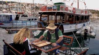 Samos Greece Pythagorion evening harbour scenes HD 720p [upl. by Coltin]