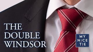 How to Tie a Tie Double Windsor Knot MIRRORED amp SLOW FOR BEGINNERS The Only Knot You Need to Know [upl. by Critta]